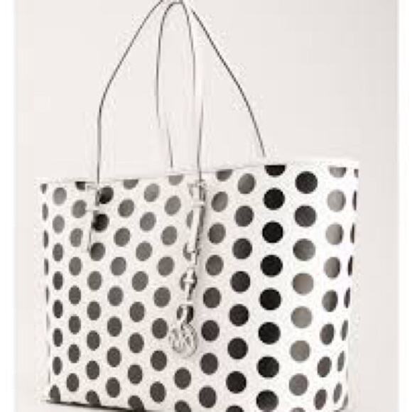 Michael Kors - Polka Dot Tote Bag - Black and White - Picture 1 of 6